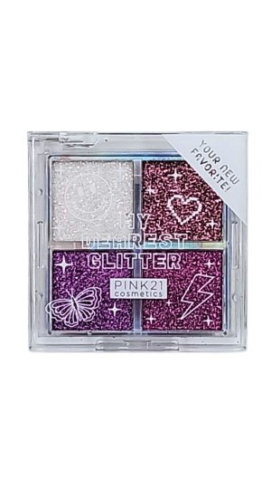 PINK 21 PALETA MY DEAREST GLITTER  COR 1  4G