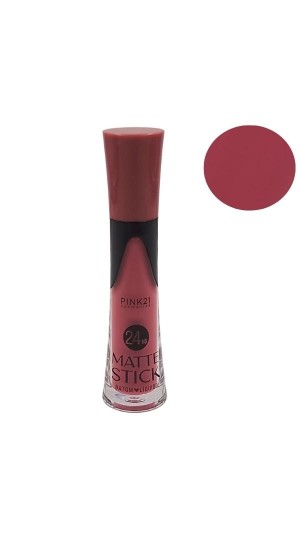 PINK 21 BATOM LÍQUIDO MATTE STICK COR 2 24H 6ML 