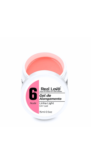 REAL LOVE GEL DE UNHA LINHA LIGHT 6  NUDE 15ML