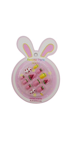 FEMME PARIS UNHAS POSTIÇAS INFANTIL 6 C/12