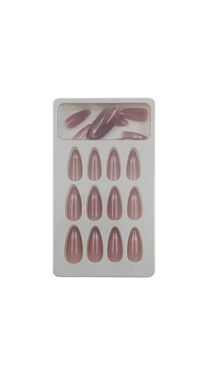REAL LOVE UNHAS POSTIÇAS OLHO DE GATO ROSA C/24 PCS 
