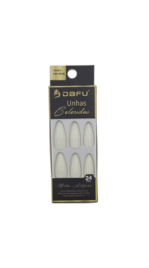 DAFU UNHAS POSTIÇA C/24 BRANCA LEITOSA 