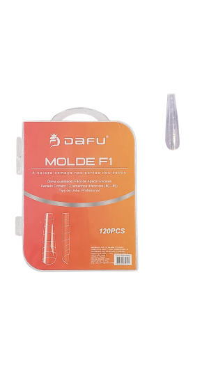 DAFU MOLDE F1 UNHA QUADRADA C/120 DO (#0-#9)