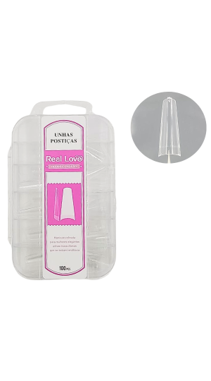 REAL LOVE TIPS BAILARINA TRANSPARENTE COM 100 PEÇAS
