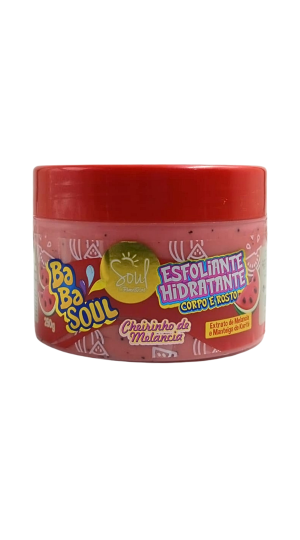 SOUL BABASOUL ESFOLIANTE HIDRATANTE CORPO E ROSTO MELANCIA 250G 