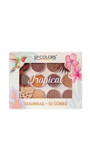 SP COLORS PALETA DE SOMBRA TROPICAL PARADISSE 12 CORES 