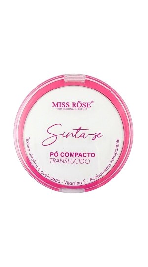MISS RÔSE PÓ COMPACTO TRANSLÚCIDO  SINTA-SE COR JADE 10G