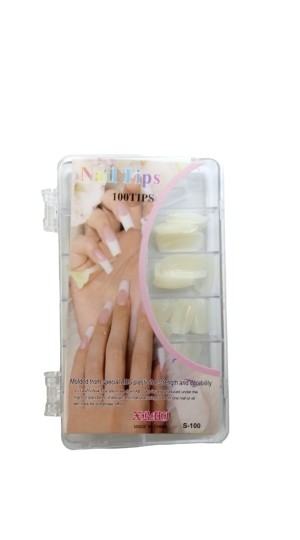 NAIL TIPS UNHA POSTIÇA C/100 LEITOSA