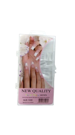 NEW QUALITY UNHA POSTIÇA TRANSPARENTE C/100