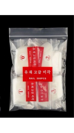 UNHA TIPS BAILARINA LEITOSA C/500 SAQUINHO