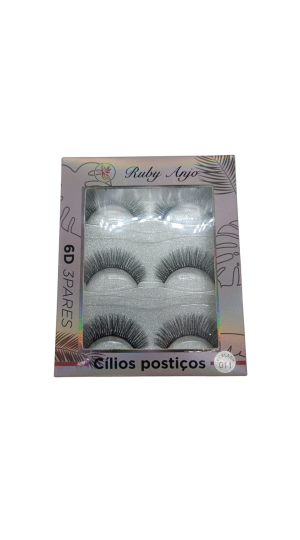 RUBY ANJO CILIOS POSTIÇO C/3 PARES 011