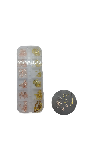 DECORAÇÃO  PARA UNHA C/12 UNIDADES MISTAS