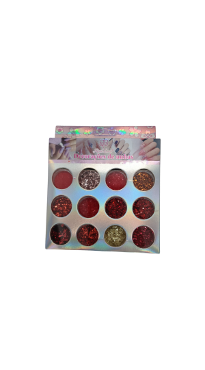 REAL LOVE DECORAÇÕES DE UNHA C/12 UNIDADES GLITTER COLORIDO