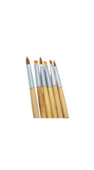 KIT PINCEL PARA UNHA C/6 UNIDADES