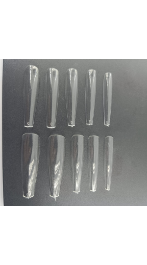 DAFU NAIL TIPS EXTRA LONGA BAILARINA POSTIÇA TRANSPARENTE